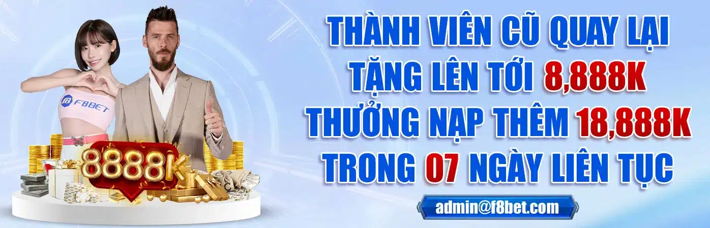 nhà cái FIVE88 nạp tiền thưởng thêm tặng 8,888k